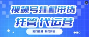 视频号挂J直播带货托管代运营,每个月多挣3k【揭秘】-大兵轻创资源库