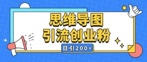 暴力引流全平台通用思维导图引流玩法ai一键生成日引200+-大兵轻创资源库