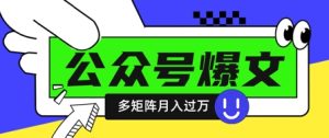 使用DeepSeek十分钟写100篇公众号爆文,多账号矩阵操作轻松月入过W-大兵轻创资源库