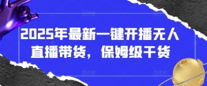 2025年最新一键开播无人直播带货,保姆级干货-大兵轻创资源库