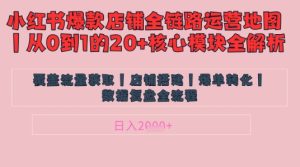 别再乱投流了!小红书店铺精细化运营让爆款笔记自己涨粉的底层逻辑,日入1k-大兵轻创资源库