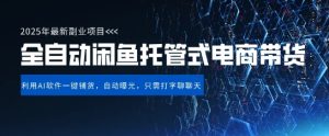 【闲鱼全自动电商带货】三年磨一剑,一朝露锋芒,长期稳定项目,单日稳定变现5张【揭秘】-大兵轻创资源库