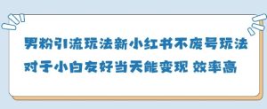 男粉引流玩法(新),玩法友好做的好当天就能变现-大兵轻创资源库