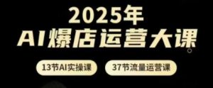 2025年AI爆店运营大课,13节AI实操课+37节流量运营课-大兵轻创资源库