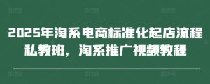 2025年淘系电商标准化起店流程私教班,淘系推广视频教程-大兵轻创资源库