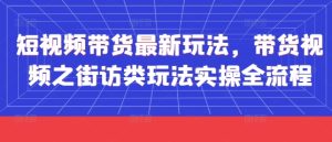 短视频带货最新玩法,带货视频之街访类玩法实操全流程-大兵轻创资源库