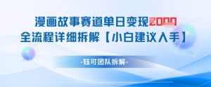 漫画故事赛道单日变现1k+全流程详细拆解-大兵轻创资源库