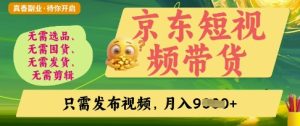 京东短视频带货,开启零门槛躺Z新时代【揭秘】-大兵轻创资源库