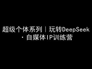 超级个体系列，玩转DeepSeek·自媒体IP训练营，deepseek教程-大兵轻创资源库