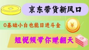 最新京东短视频带货代运营秘籍,轻松躺挣【揭秘】-大兵轻创资源库