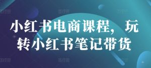 小红书电商课程,玩转小红书笔记带货-大兵轻创资源库