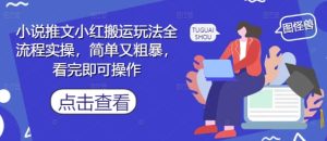 小说推文小红搬运玩法全流程实操,简单又粗暴,看完即可操作-大兵轻创资源库