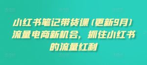 小红书笔记带货课(更新25年5月)流量电商新机会,抓住小红书的流量红利-大兵轻创资源库