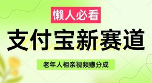 支付宝新赛道,利用老年人相亲视频,挣分成收益,轻松月入过W,操作简单-大兵轻创资源库