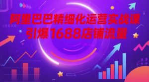 阿里巴巴精细化运营实战课,引爆1688店铺流量-大兵轻创资源库