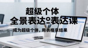 超级个体全景表达课,成为超级个体,用表格拿结果-大兵轻创资源库