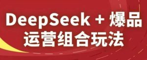 DeepSeek+爆品运营组合玩法,2025淘系精品课-大兵轻创资源库