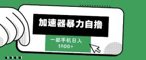 205新风口,加速器暴力自撸,单机日入1k+【揭秘】-大兵轻创资源库
