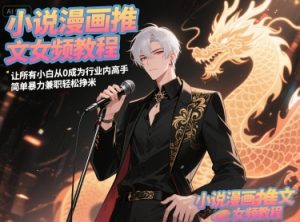 小说漫画推文女频教程，让所有小白从0成为行业内高手，简单暴力兼职轻松挣米-大兵轻创资源库