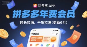 拼多多年费会员,实经验分享操,时长拉满,干货拉满(更新6月)-大兵轻创资源库