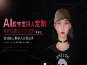 AI数字虚拟人定制，实时语音交互训练营（零基础），前沿核心数字人开发技术-大兵轻创资源库