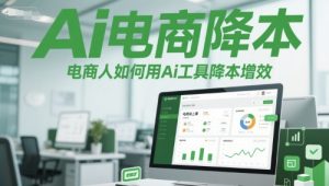 Ai电商降本增效线上课,电商人如何用Ai工具降本增效-大兵轻创资源库