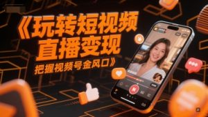 玩转短视频直播变现,把握视频号金风口-大兵轻创资源库