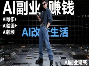 AI改变生活（Ai写作+AI绘画+Ai视频），AI副业挣钱-大兵轻创资源库