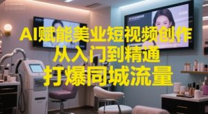 AI赋能美业短视频创作，从入门到精通，打爆同城流量，超级AI工具短视频实操落地-大兵轻创资源库