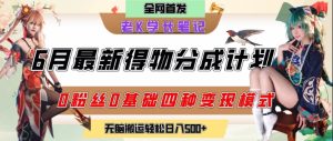 6月份最新得物创作者分成计划2.0玩法,0粉丝0基础四种模式变现,从隐蔽渠道无脑搬运,日入2张-大兵轻创资源库