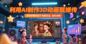 利用AI制作3D动画甄嬛传，流量爆了，手把手教你这个AI新玩法，轻松涨粉-大兵轻创资源库
