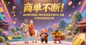 商单不断！纯AI制作西游人物羊毛毡版文旅MV，流量+节目效果统统拉满-大兵轻创资源库