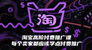淘宝高阶付费推广课,每个卖家都应该学点付费推广-大兵轻创资源库