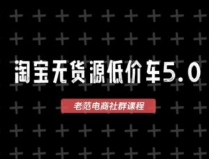 淘宝无货源2025VIP教程，​最新的淘宝无货源课程，1688代发，蓝海选品，零成本创业首选-大兵轻创资源库