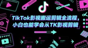 TikTok影视搬运剪辑全流程，小白也能学会从TK影视剪辑-大兵轻创资源库
