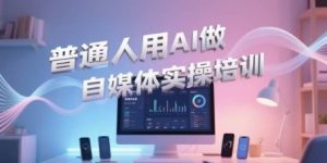 普通人用AI做自媒体实操培训,普通人一个人用ai做自媒体,视频制作、短视频引流、直播带货,轻松入门-大兵轻创资源库