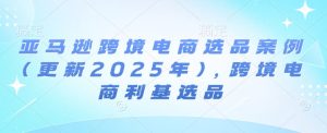 亚马逊跨境电商选品案例(更新2025年7月)，跨境电商利基选品-大兵轻创资源库
