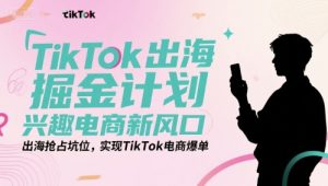 TikTok出海掘金计划，兴趣电商新风口，出海抢占坑位，实现TikTok电商爆单-大兵轻创资源库