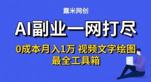 AI副业一网打尽0投入月入1W+视频文字绘图最全工具箱【揭秘】-大兵轻创资源库