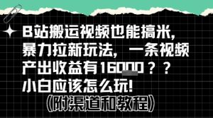 b站掘金计划？搬运视频也能挣拉新的收益，小白应该怎么玩！-大兵轻创资源库