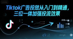 Tiktok广告投放从入门到精通,三位一体加强投流效果-大兵轻创资源库