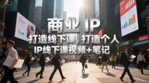 商业IP打造线下课，打造个人 IP线下课视频+笔记-大兵轻创资源库
