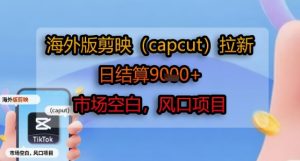 海外版剪映(capcut)拉新，日结算1k+，市场空白，风口项目-大兵轻创资源库
