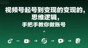 视频号起号到变现的思维逻辑，手把手教你做账号-大兵轻创资源库