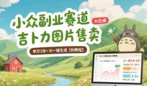 小众副业赛道 吉卜力图片售卖 单日2张+ AI一键生成【附教程】-大兵轻创资源库