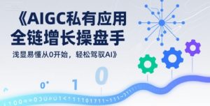 AIGC私有化应用全链增长操盘手，浅显易懂从0开始，轻松驾驭AI-大兵轻创资源库