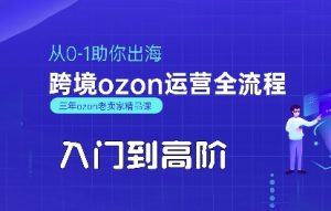 OZON入门到高阶全流程，从0-1助你出海，跨境ozon运营全流程-大兵轻创资源库