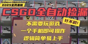 CSGO自动捡漏项目,最新独家玩法,一个手机即可操作,新手小白轻松月入1W+,操作简单易上手【揭秘】-大兵轻创资源库
