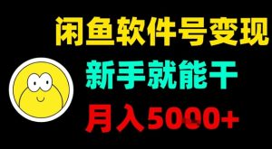 闲鱼软件号变现，新手就能干，月入5k+-大兵轻创资源库