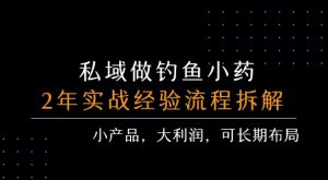 私域做钓鱼小药 每单利润3张+ 详细流程拆解-大兵轻创资源库